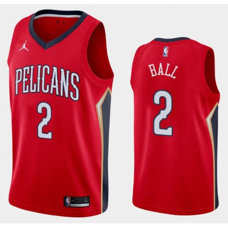 Camiseta Hombre New Orleans Pelicans Lonzo Ball 2 2020-21 Jordan Brand Statement Edition Swingman